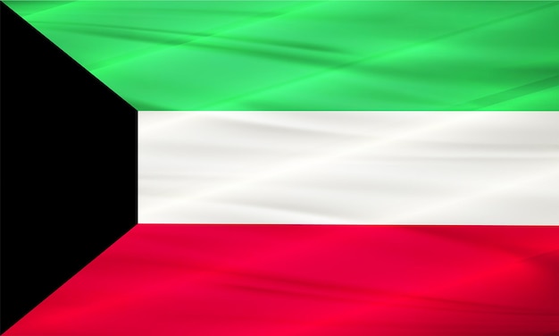 Vector illustration of kuwait flag and editable vector of kuwait country flag