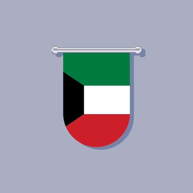 Illustration of kuwait flag template