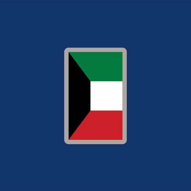 Illustration of Kuwait flag Template