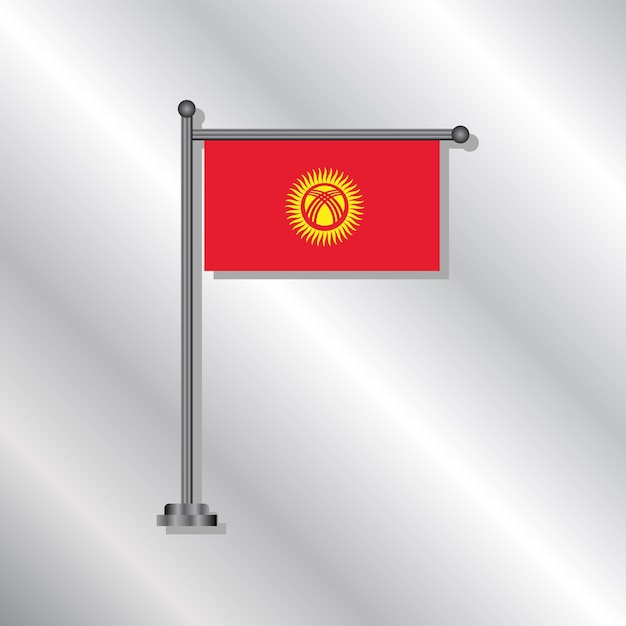 Illustration of kyrgyzstan flag template