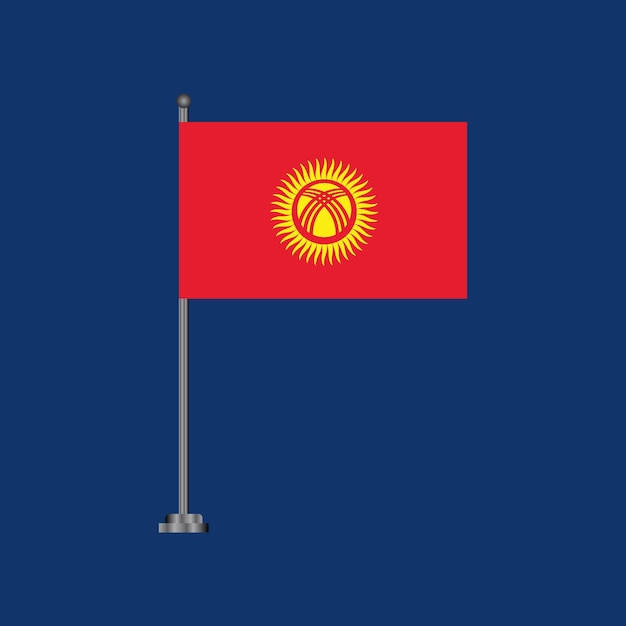 Иллюстрация шаблона флага Кыргызстана