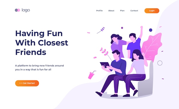 Vector illustration landing page