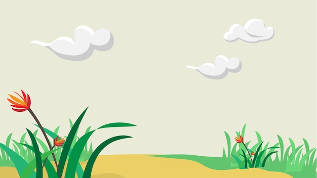 Vector illustration landscape for cartoon and animate background