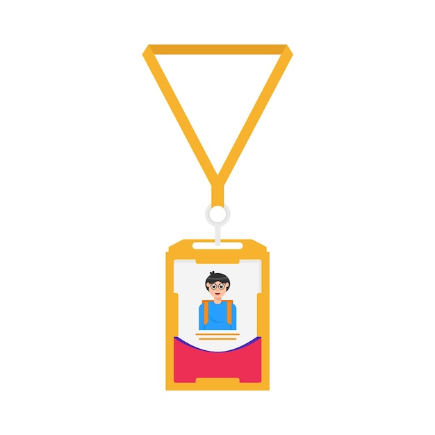 Vector illustration of lanyard