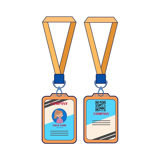 Vector illustration of lanyard