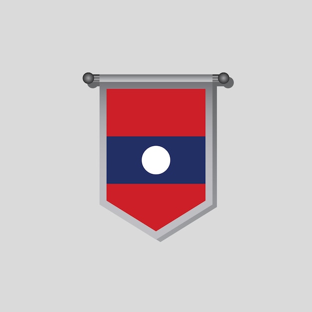 Vector illustration of laos flag template