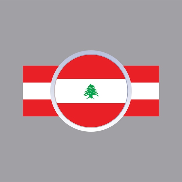 Иллюстрация шаблона флага Ливана