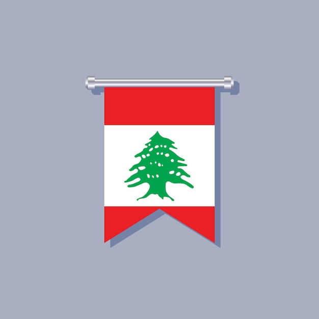 Illustration of Lebanon flag Template