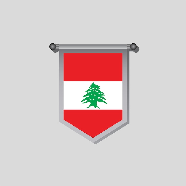 Illustration of Lebanon flag Template