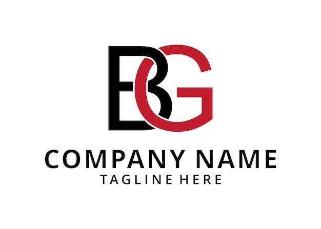Vector illustration letter bg logotype company name monogram design for company and business logo
