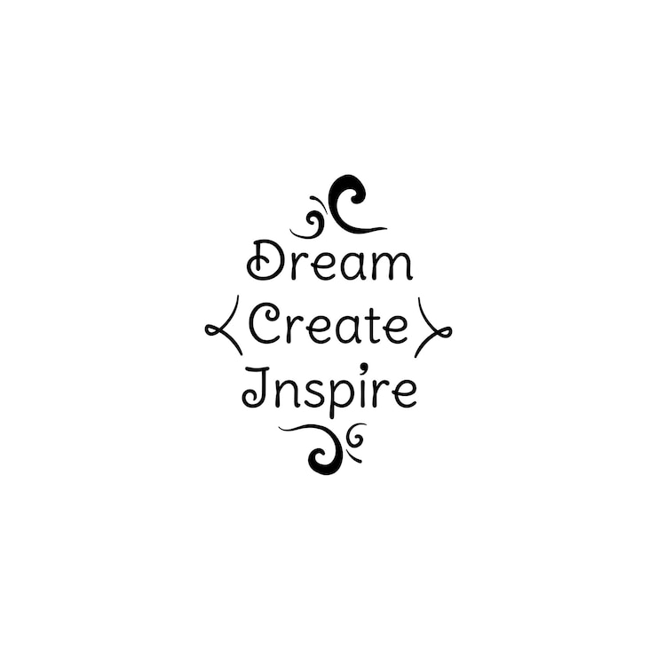 वेक्टर illustration of lettering in vector dream create inspire