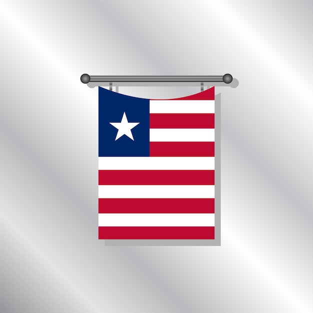 Illustration of Liberia flag Template