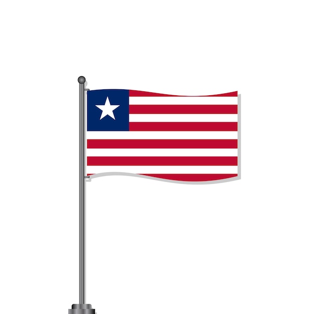 Illustration of Liberia flag Template