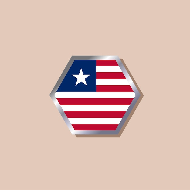 Illustration of liberia flag template