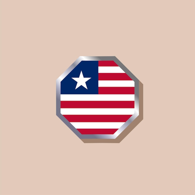 Illustrazione del modello di bandiera della liberia