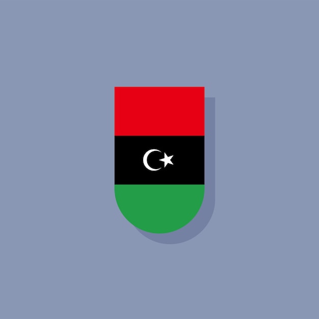 Illustration of libya flag template