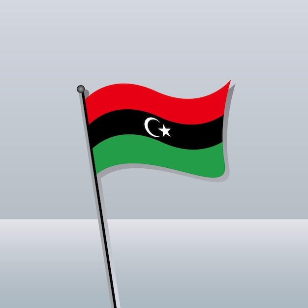 Illustration of libya flag template