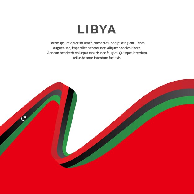 Illustration of Libya flag Template