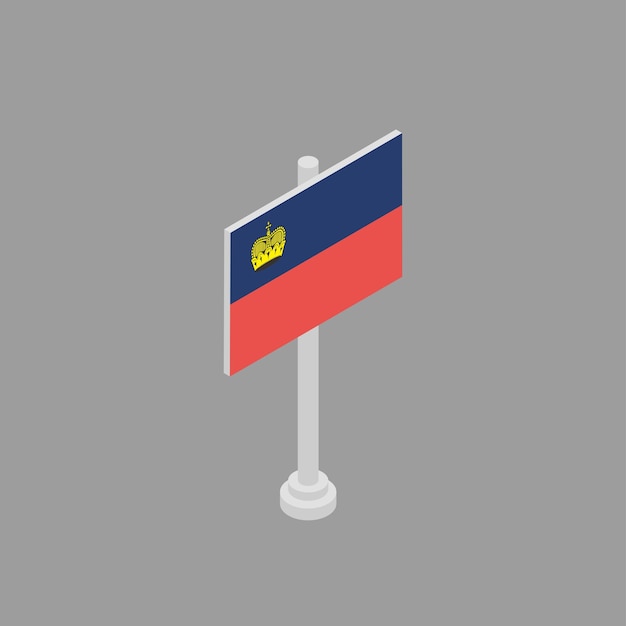 Vector illustration of liechtenstein flag template