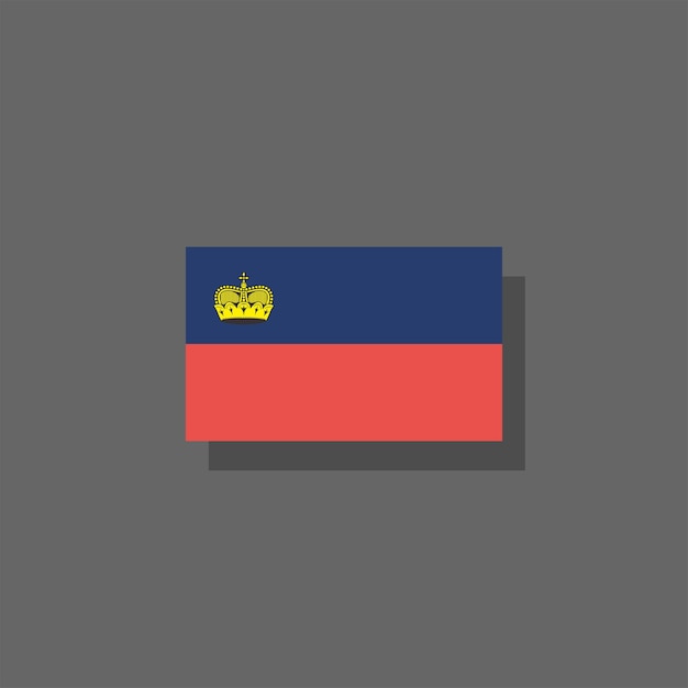 Illustration of Liechtenstein flag Template