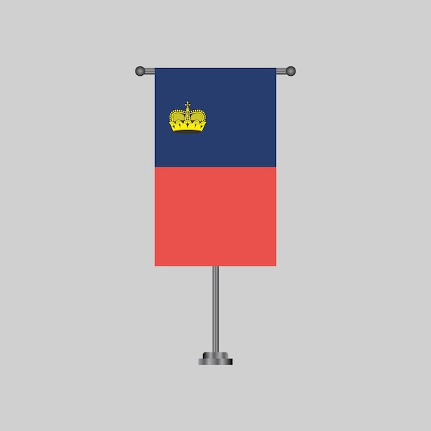 Illustration of Liechtenstein flag Template