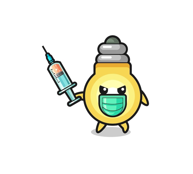 Illustration of the light bulb to fight the virus