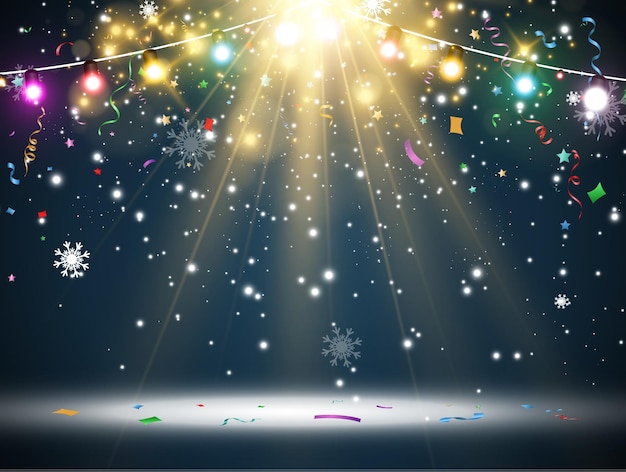 Illustration of a light garland on  background.