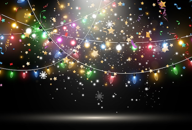 Vector illustration of a light garland