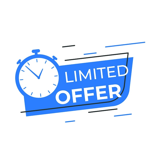 Illustration of a limited time offer with a stopwatch