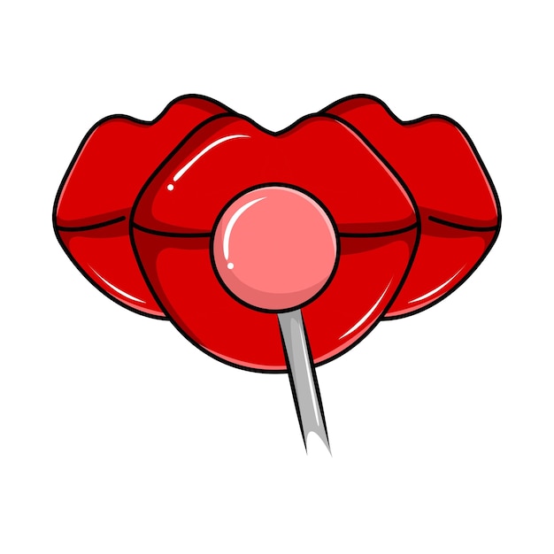 Vector illustration of lips