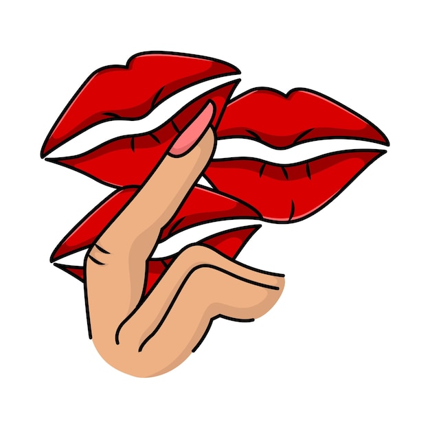 Vector illustration of lips