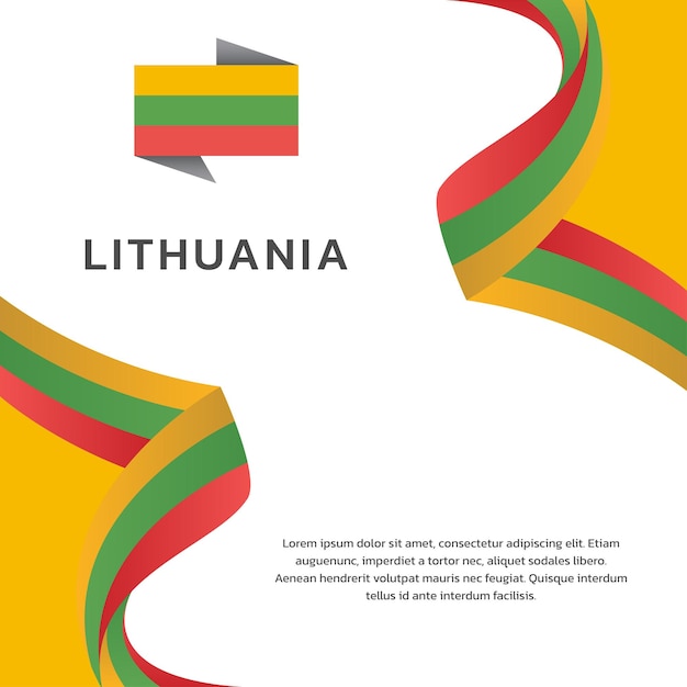 illustration of lithuania flag template