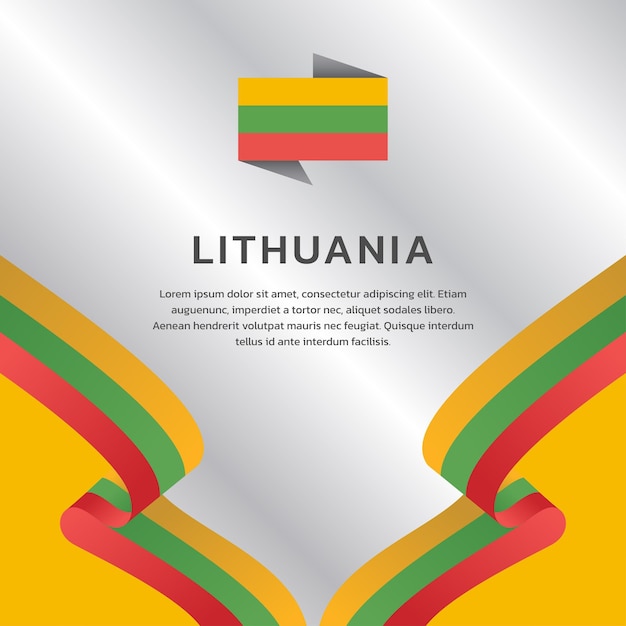 illustration of lithuania flag template