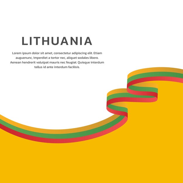 Illustration of lithuania flag template