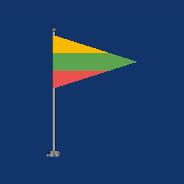 Illustrazione del modello di bandiera della lituania