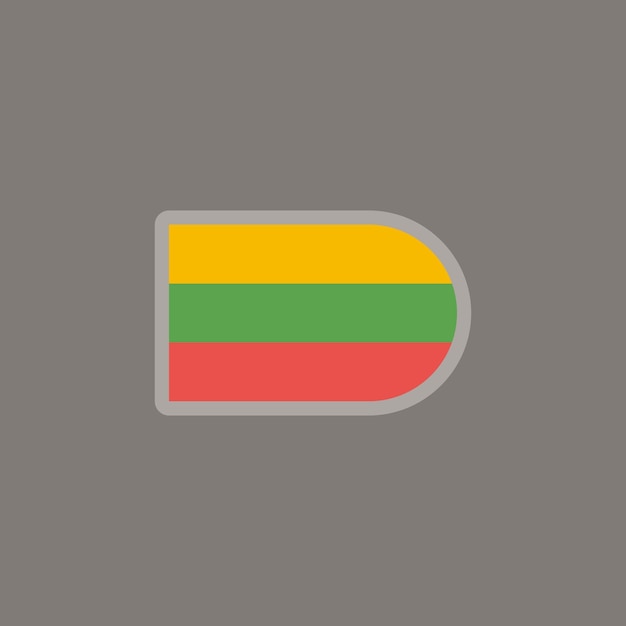 リトアニアの旗テンプレートのイラスト