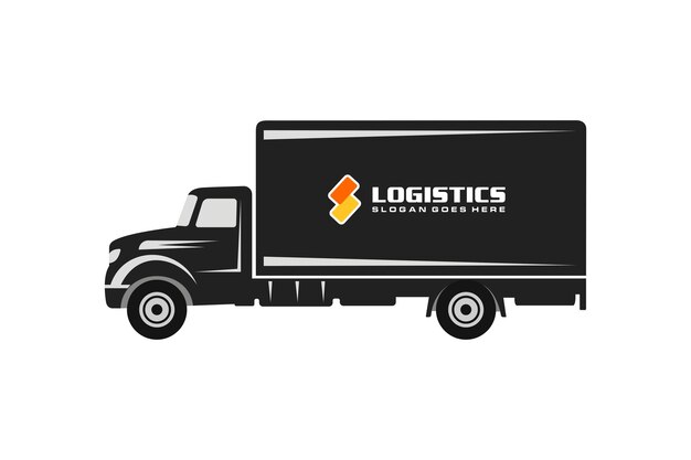 Vector illustration logistics and delivery company logo design template