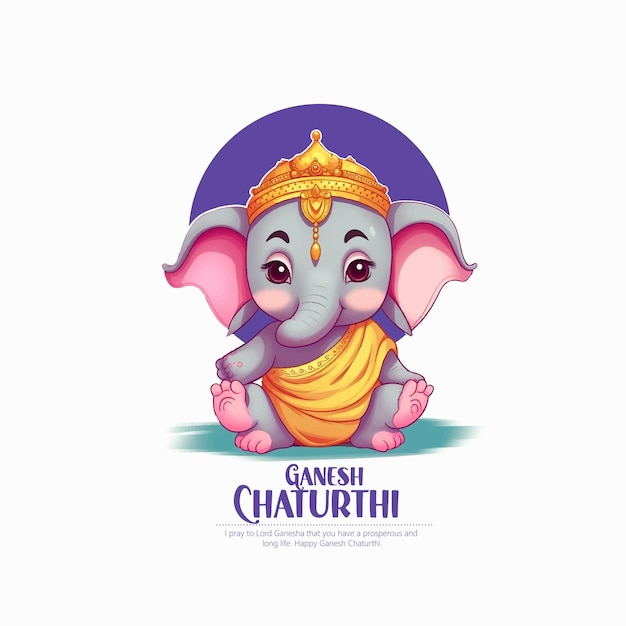 Illustration of Lord Ganesha for Ganesh Chaturthi