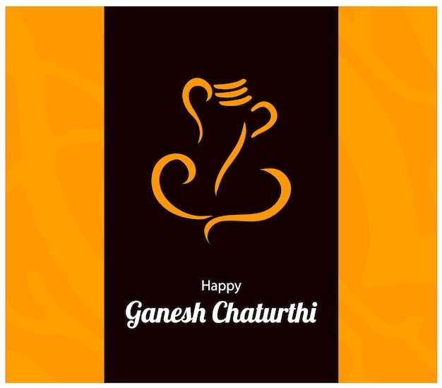 Illustration Of Lord Ganpati Background For Ganesh Chaturthi Festival Of India