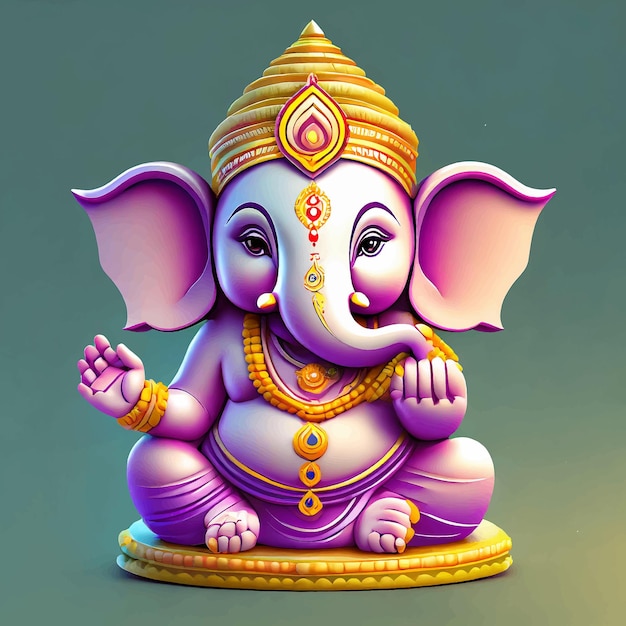 Vector illustration of lord ganpati background for ganesh chaturthi