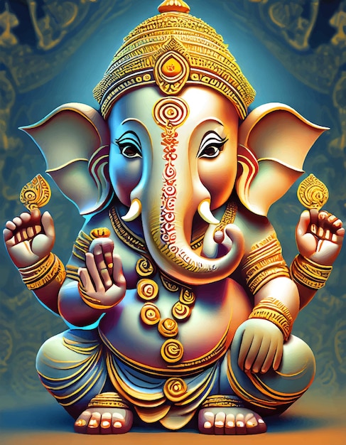 illustration of Lord Ganpati background for Ganesh Chaturthi