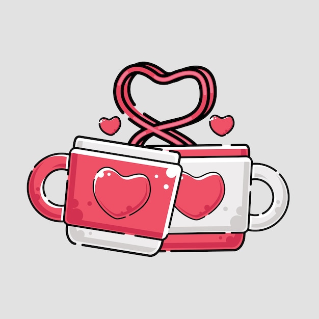 Illustration love drink