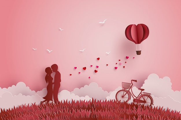 Illustration of love and valentine day