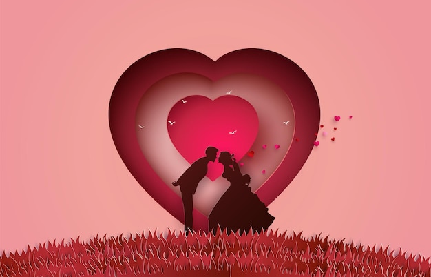 illustration of love and valentine's day,