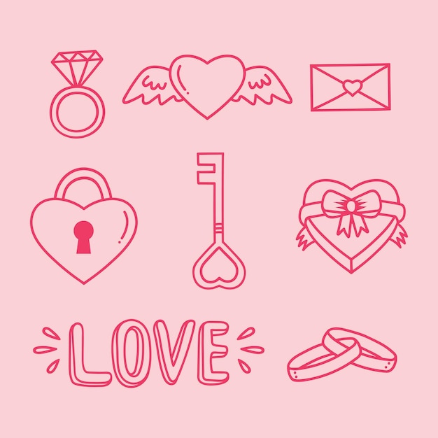 Illustration love valentines