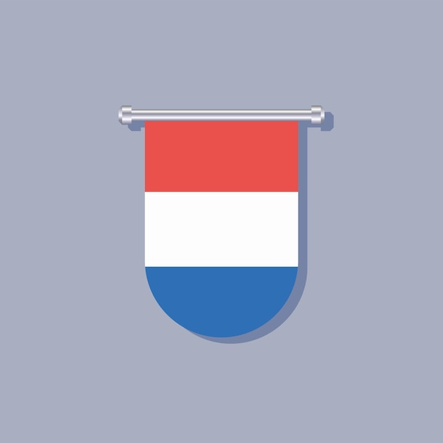 Illustration of luxembourg flag template