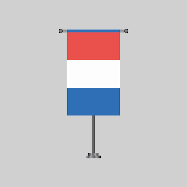 Vettore illustrazione del modello di bandiera del lussemburgo