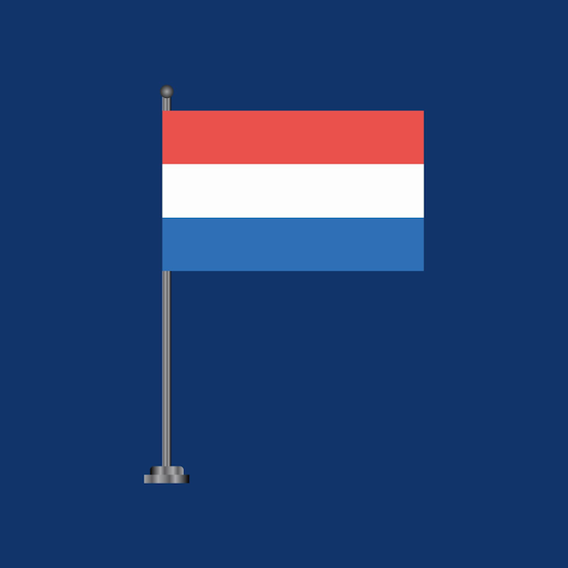 Illustration of Luxembourg flag Template