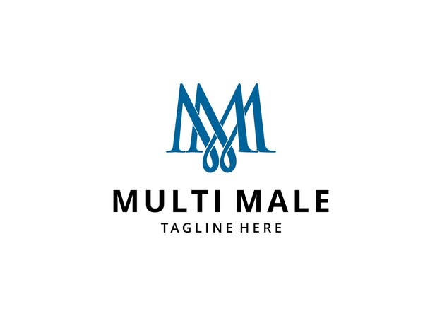 illustration M  MM logo design logo vector