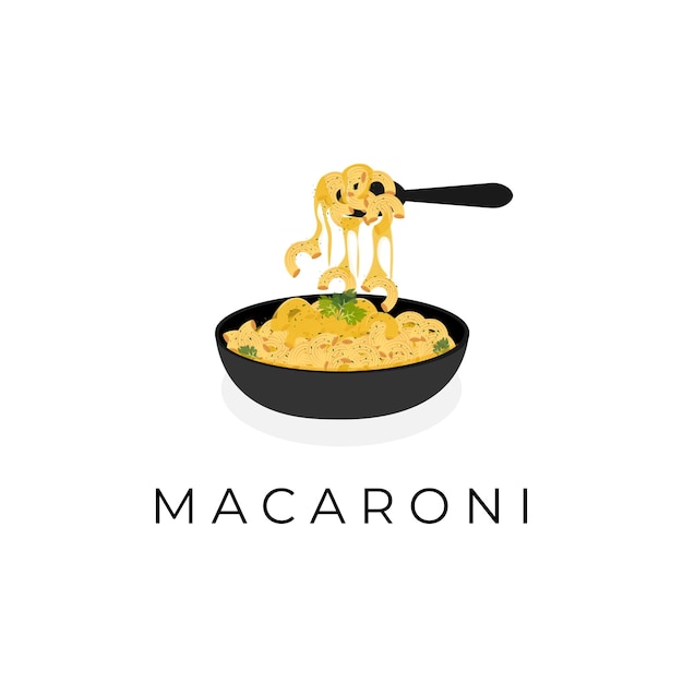 Illustration of Macaroni Cheese Melting Over a Pot